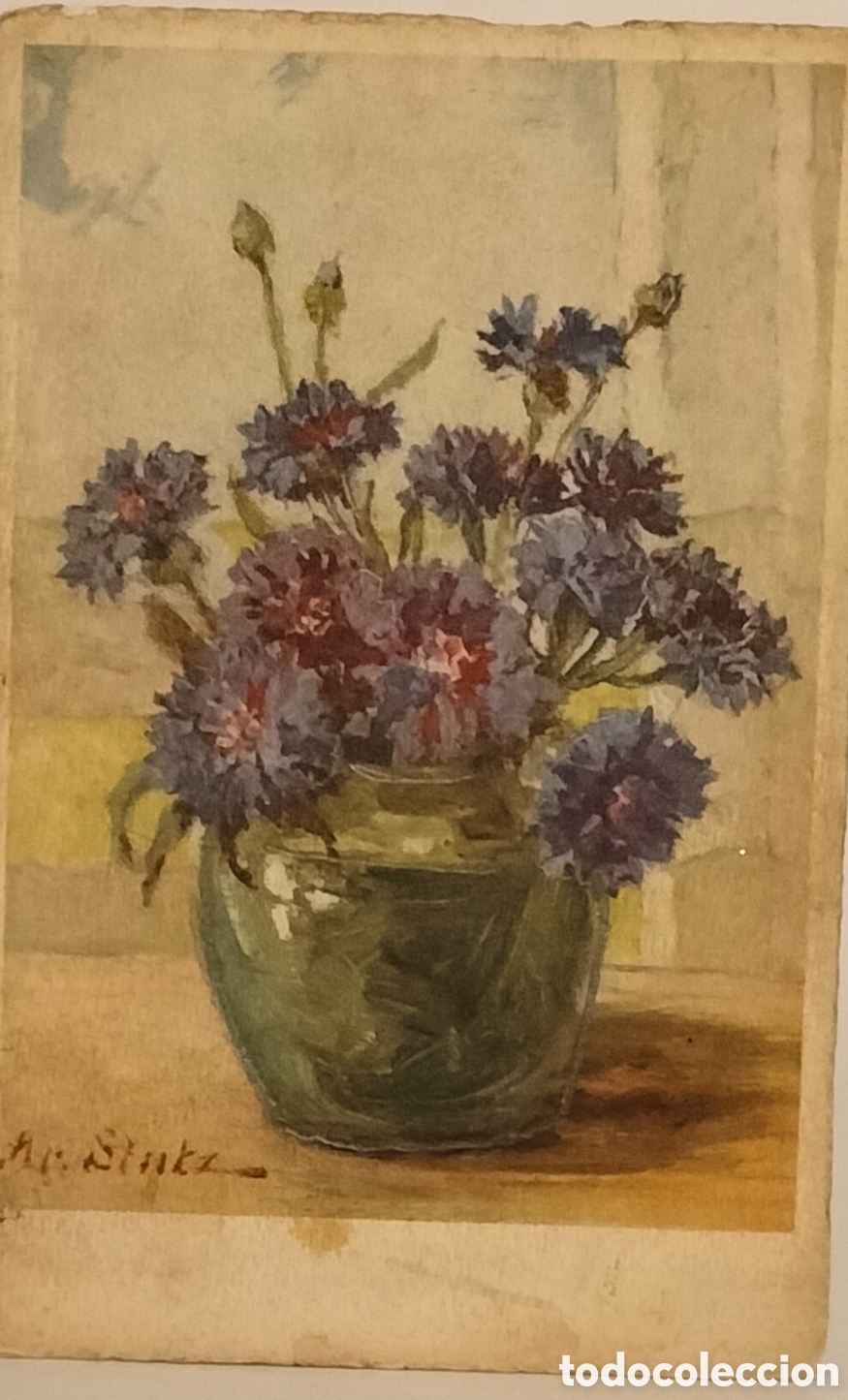 Postales: 12 postales motivos florales muy antiguas