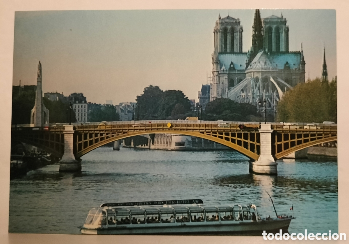 Postales: Par&iacute;s,bateau mouche sur la Seine