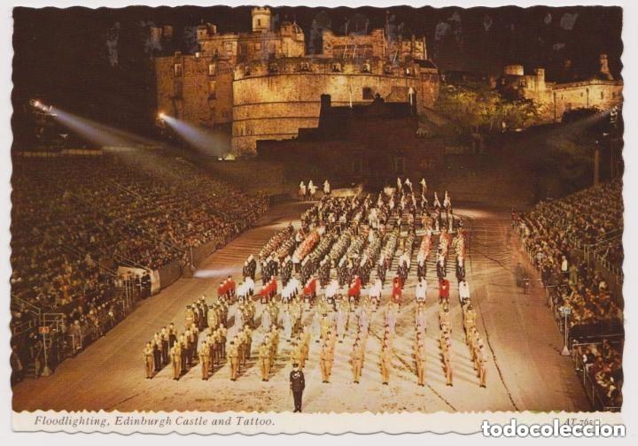 Postales: POSTAL - ESCOCIA, EDINBURGH, EXHIBICI&Oacute;N MILITAR EN EL CASTILLO - VALENTINE - SIN CIRCULAR