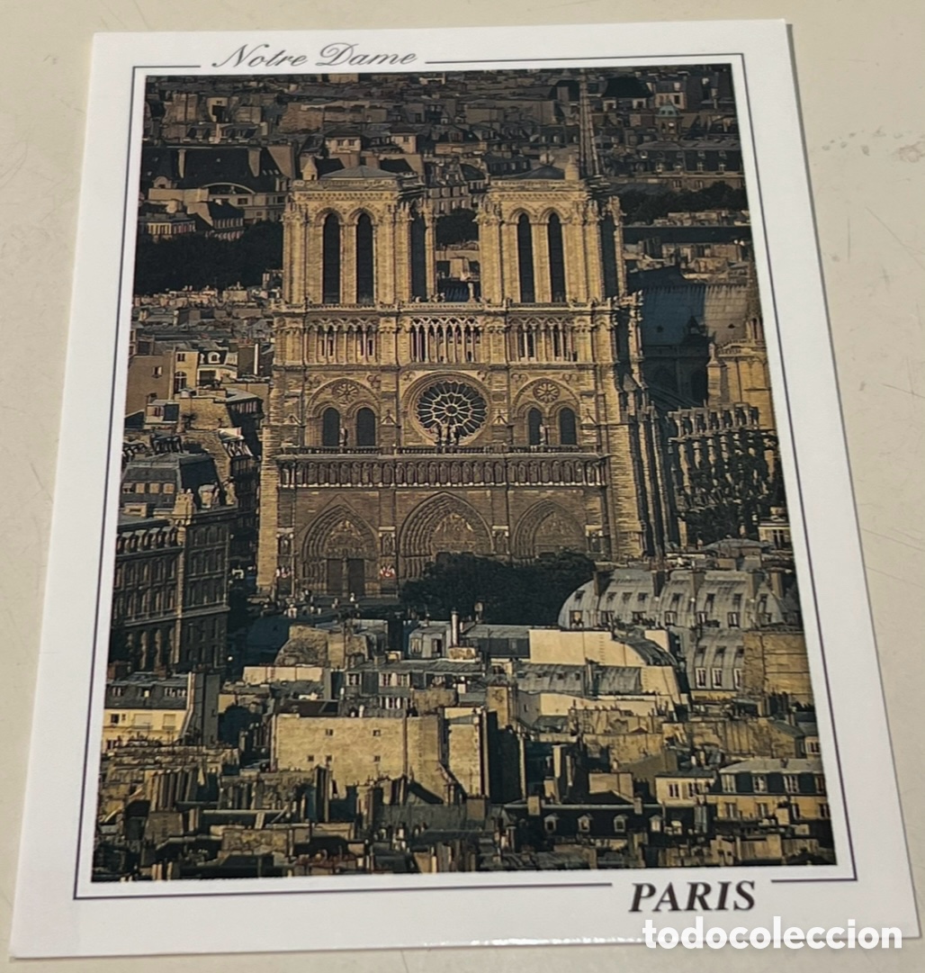 Postales: Postal. La Catedrale Notre-Dame. Par&iacute;s. Francia. A&ntilde;os 90.