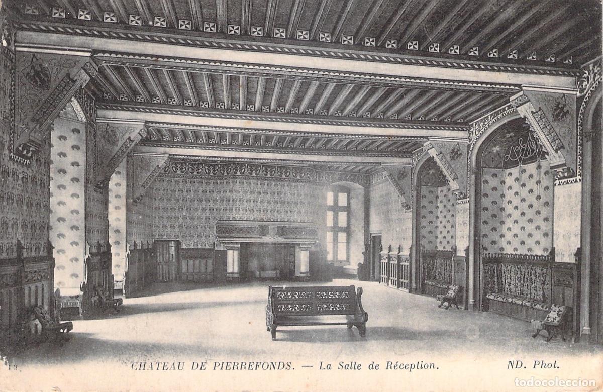 Postcards: Postal Castillo de Pierrefonds Sala de Recepci&oacute;n Francia