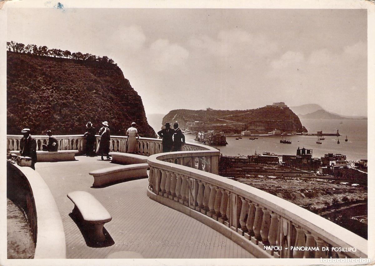Postcards: Postal de N&aacute;poles: Panorama desde Posillipo con Terraza y Vistas