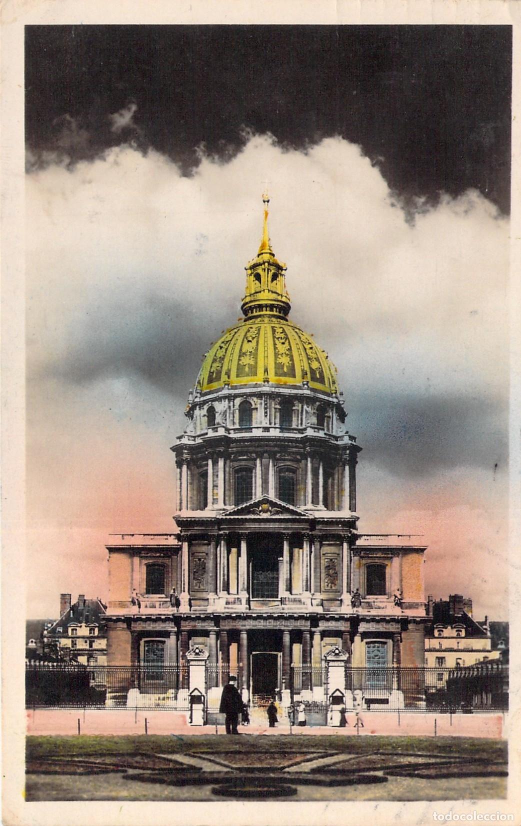 Postcards: Postal de Les Invalides con c&uacute;pula dorada en Par&iacute;s