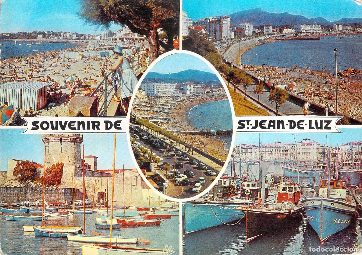 Postkarten: Postal Multivisual de Recuerdo de Saint-Jean-de-Luz Francia