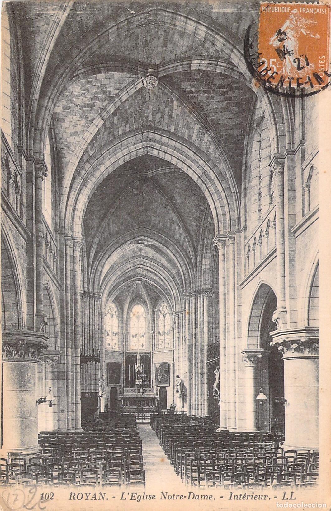 Postkarten: Postal de la Iglesia Notre-Dame en Royan, Francia - Interior