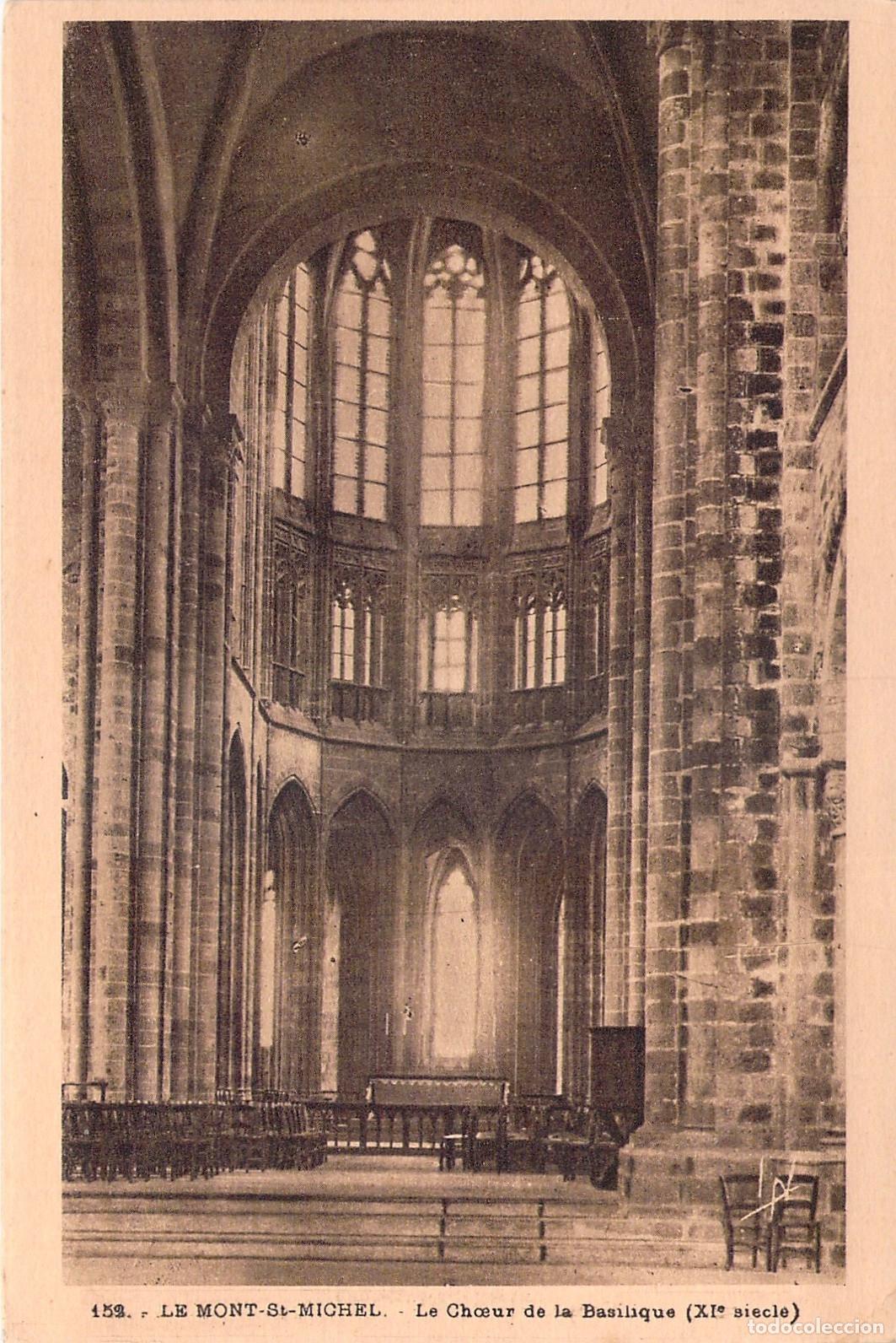 Postkarten: Postal del Coro de la Bas&iacute;lica de Mont-Saint-Michel Francia