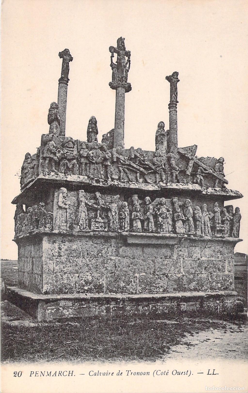 Postales: Postal Calvario de Trono&euml;n, Penmarch, Breta&ntilde;a
