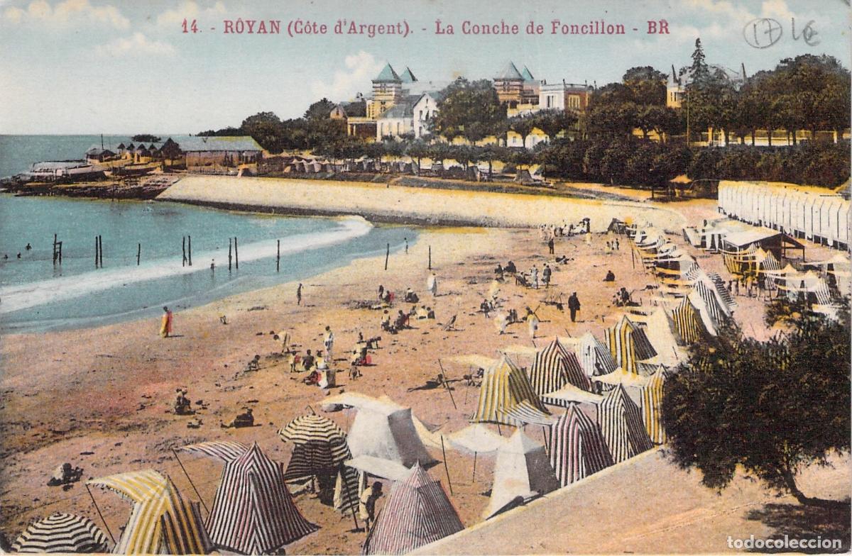 Postales: Postal de la Playa La Conche de Foncillon en Royan Francia