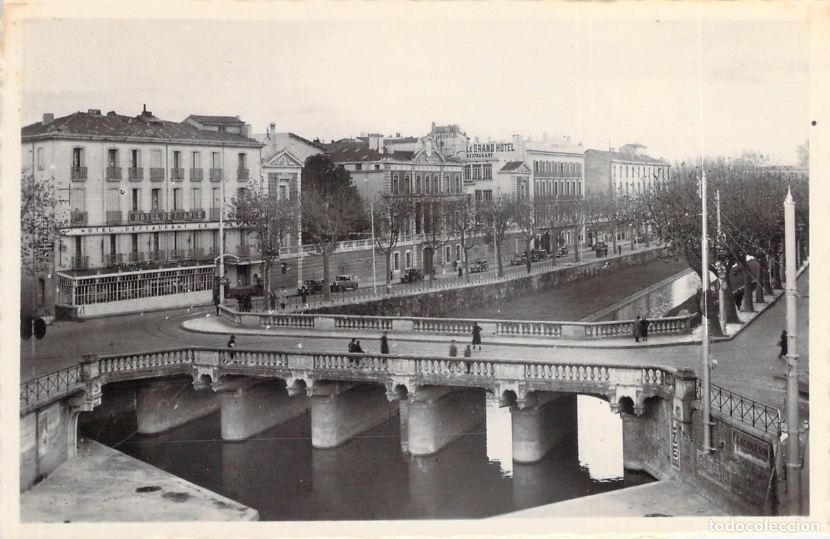 Postales: Postal de Perpignan Francia Puente del Castillet y R&iacute;o Basse