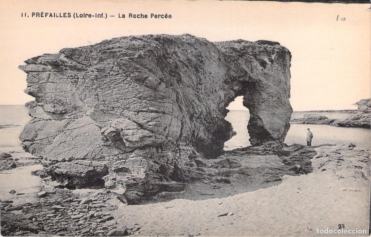 Postales: Postal de La Roche Perc&eacute;e en Pr&eacute;failles, Costa Francesa