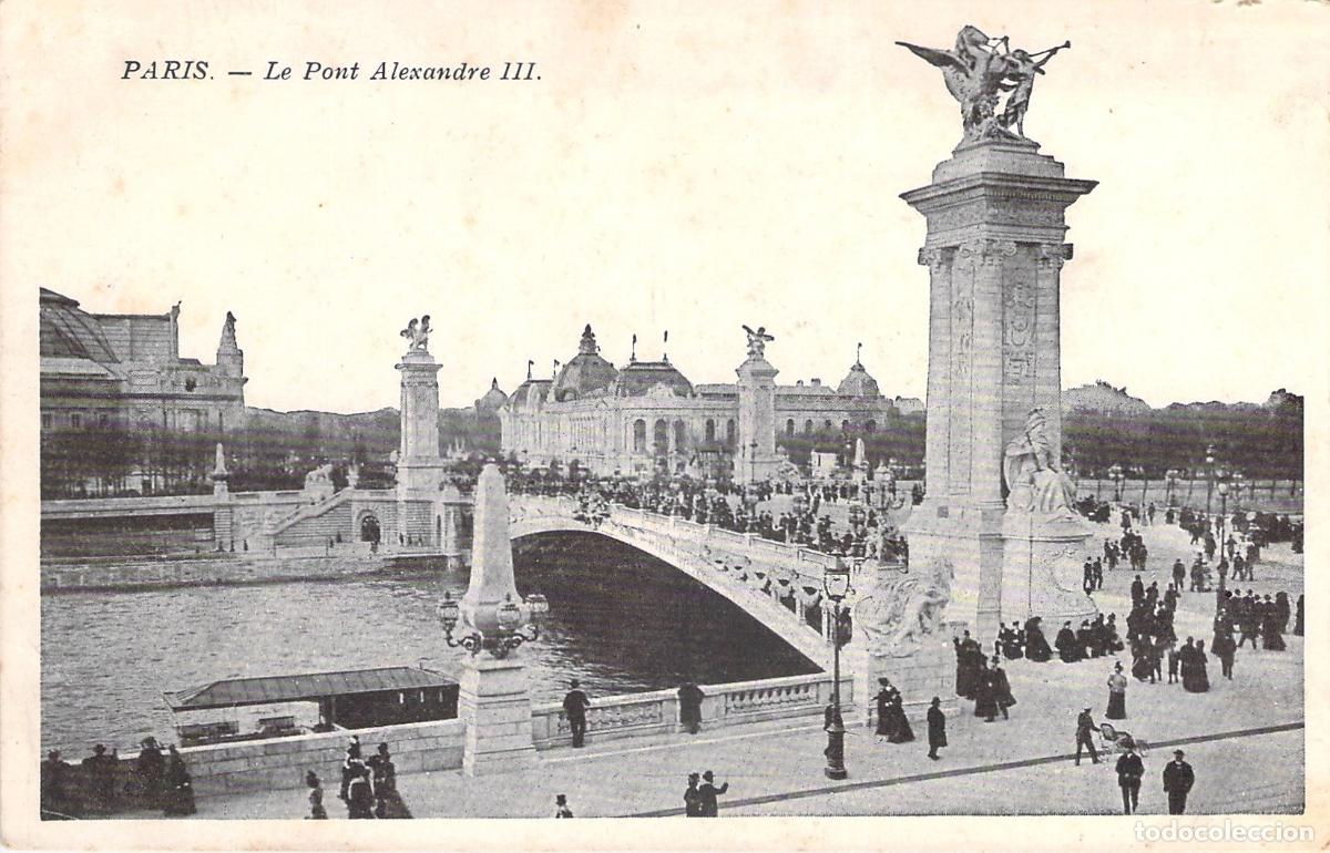 Postales: Postal del Puente Alejandro III en Par&iacute;s