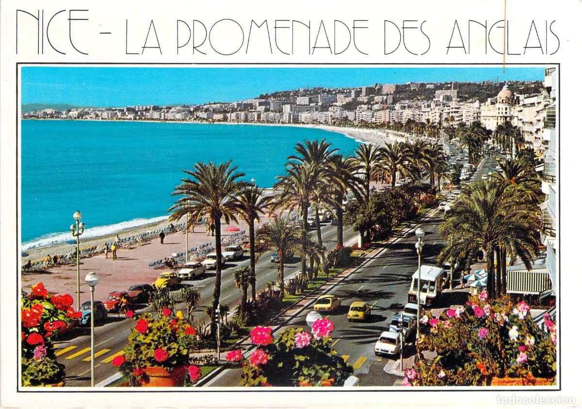 Postales: Postal de Niza, Promenade des Anglais, Costa Azul de Francia