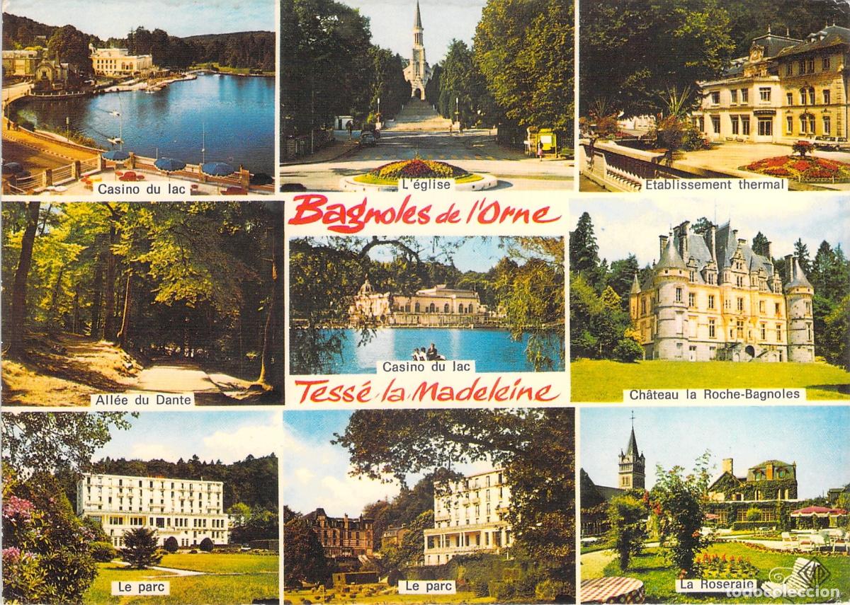 Postales: Postal Multivista de Bagnoles-de-l'Orne y Tess&eacute;-la-Madeleine