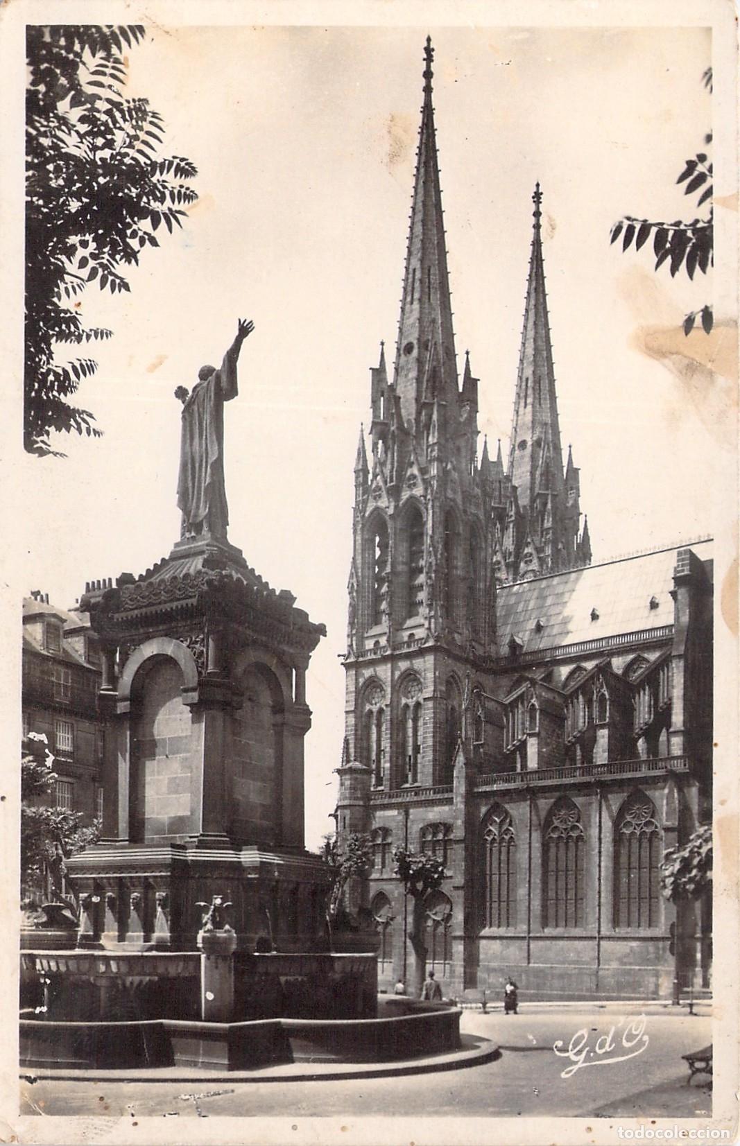 Postales: Postal de Clermont-Ferrand: Catedral y Monumento Urbano II