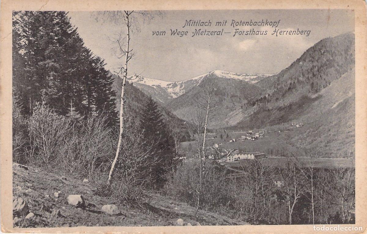 Postcards: Postal de Mitlach con Rotenbachkopf, Alsacia, Francia