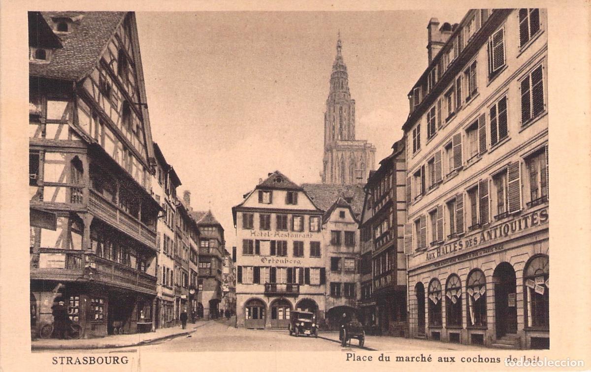 Postales: Postal de Estrasburgo, Plaza del Mercado de Lechones