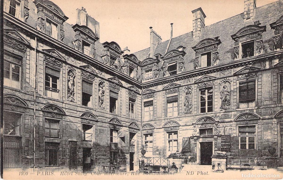 Postales: Tarjeta Postal de Par&iacute;s, Patio Interior del H&ocirc;tel de Sully