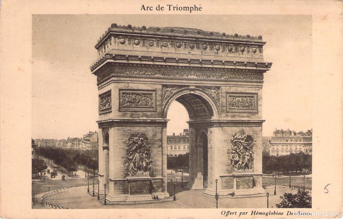 Postales: Postal Publicitaria de Par&iacute;s, Arco de Triunfo, Jarabe Deschiens