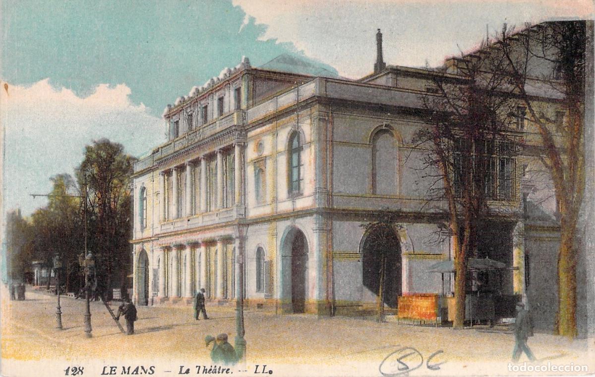 Postales: Postal Antigua del Teatro de Le Mans, Francia