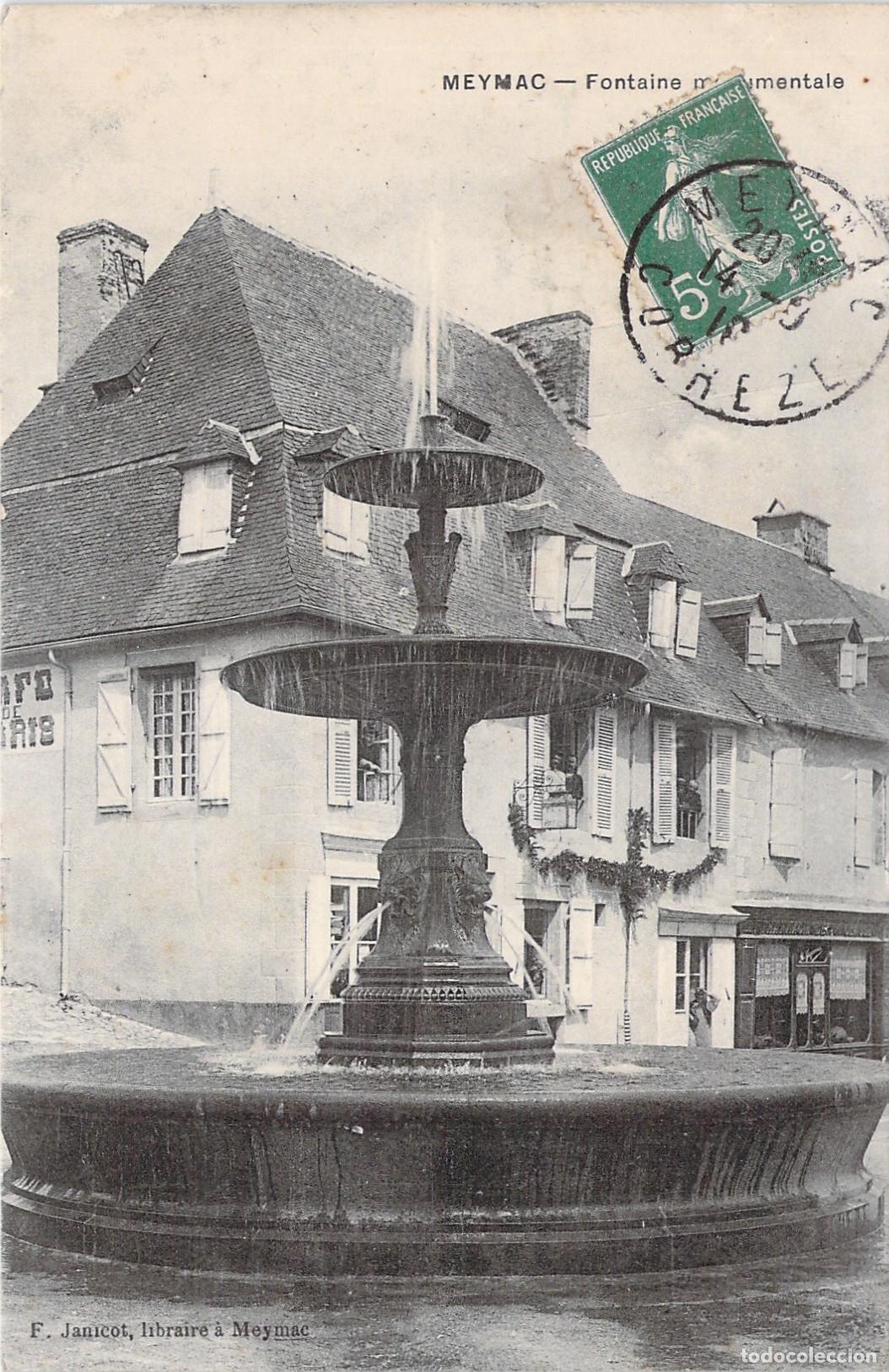 Postales: Postal de Meymac Francia Fuente Monumental y Plaza Antigua