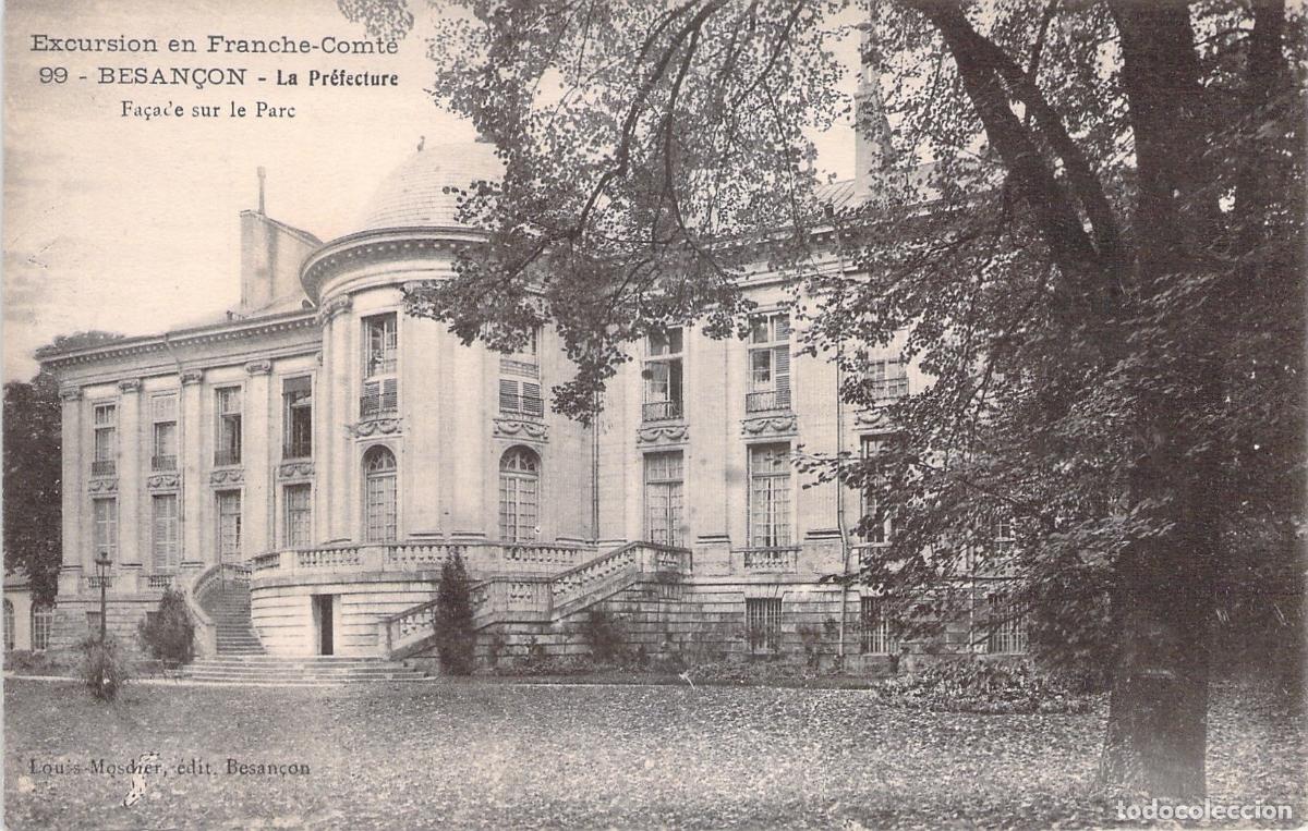 Postales: Postal de la Prefectura de Besan&ccedil;on, Fachada sobre el Parque