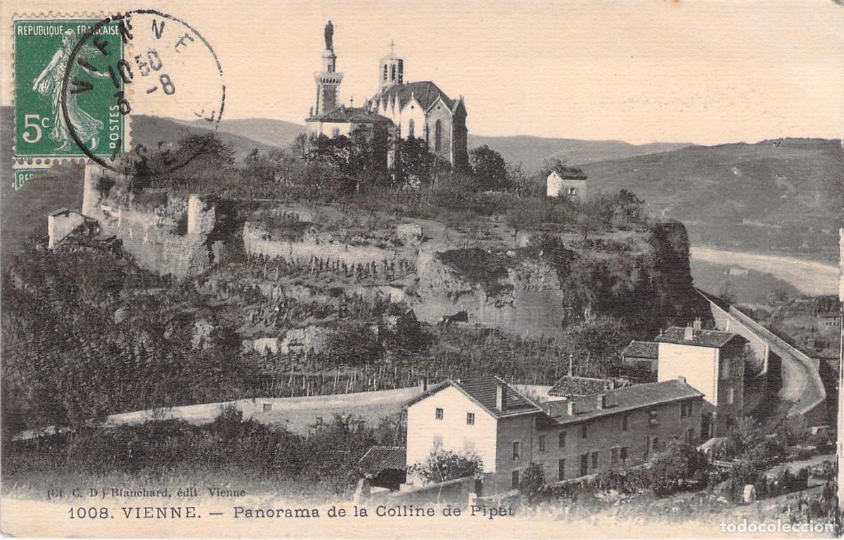 Postales: Postal Panorama de la Colline de Pipet en Vienne, Francia