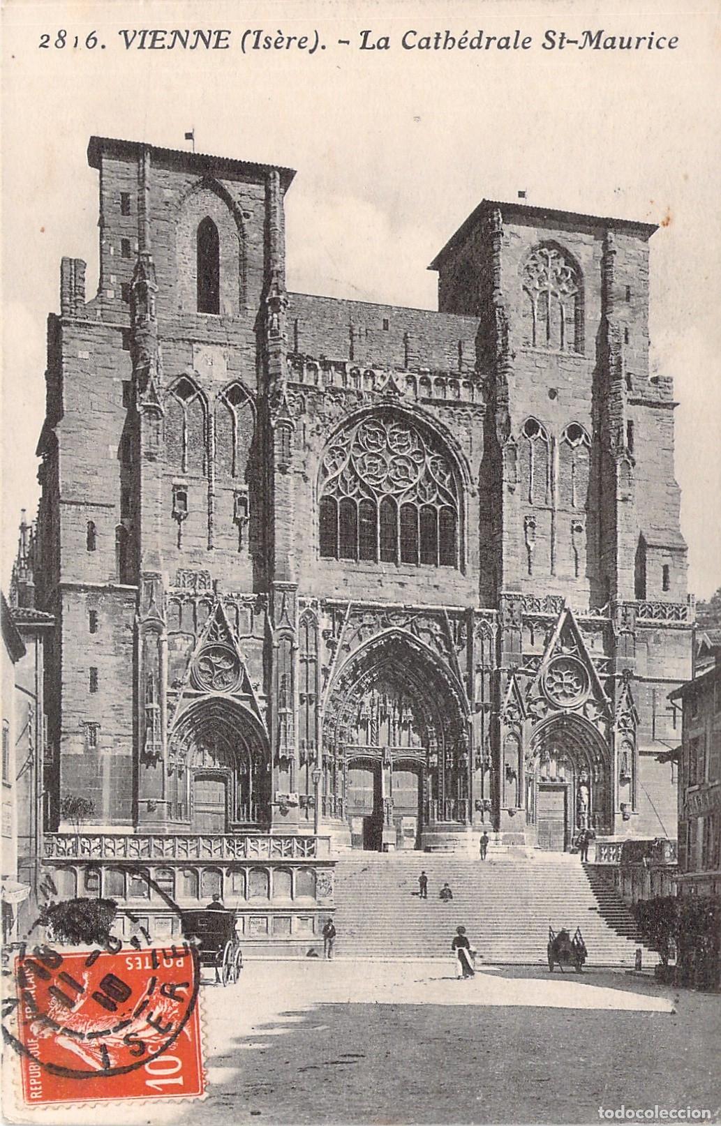 Postales: Postal de la Catedral de San Mauricio en Vienne, Is&egrave;re, Francia