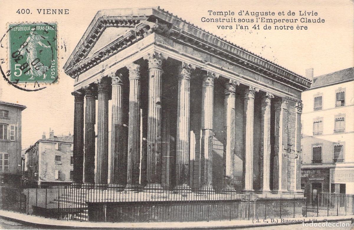 Postales: Tarjeta Postal Templo de Augusto y Livia en Vienne Francia