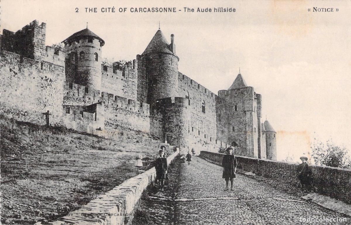 Postales: Postal de la Cit&eacute; de Carcassonne - La Cuesta de Aude, Francia