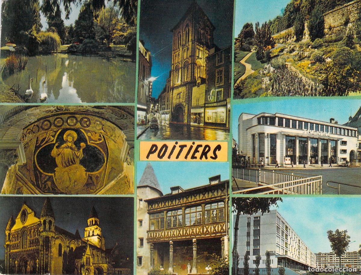 Postales: Postal Multi-vista de Poitiers con Monumentos y Parques