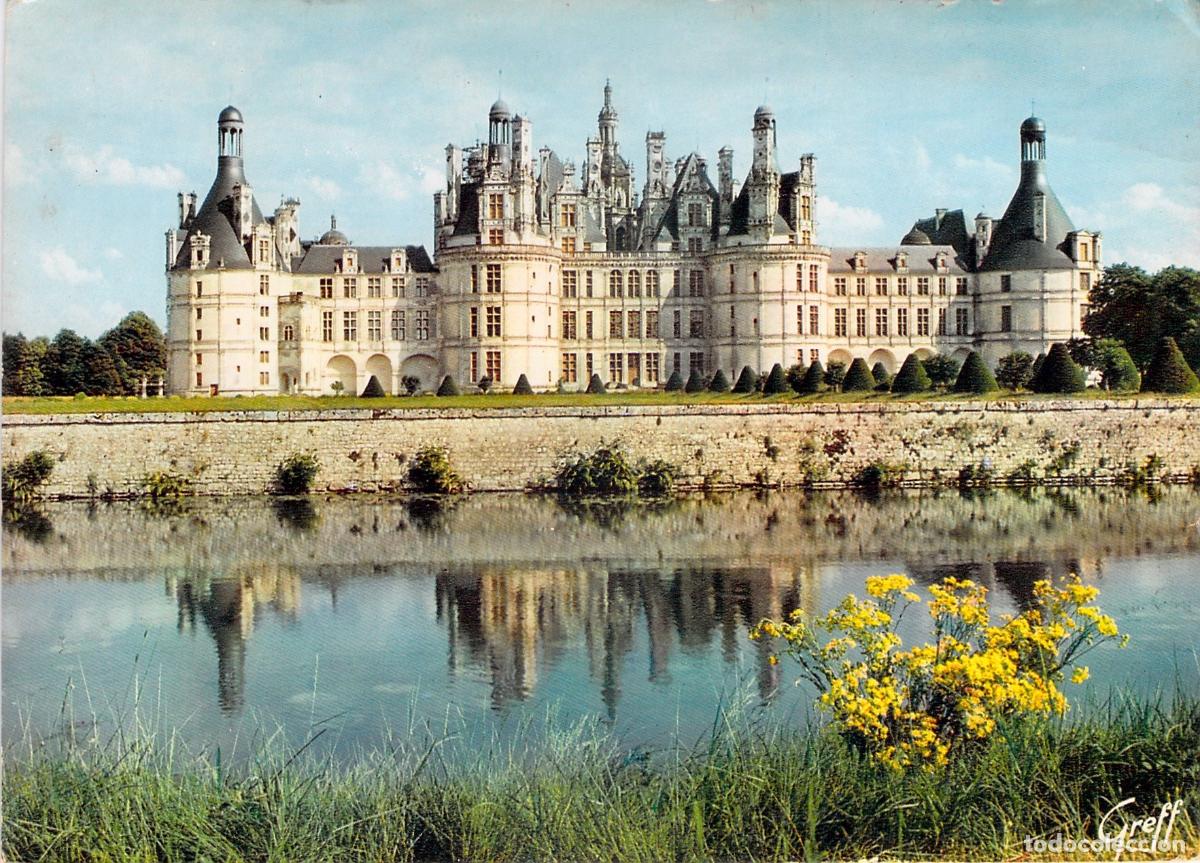 Postales: Postal del Castillo de Chambord, Fachada Norte, Francia