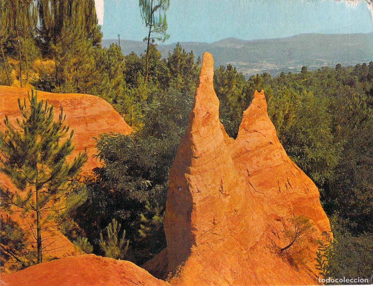 Postales: Postal de Roussillon Vaucluse Francia Les Aiguilles d'Ocre Rouge