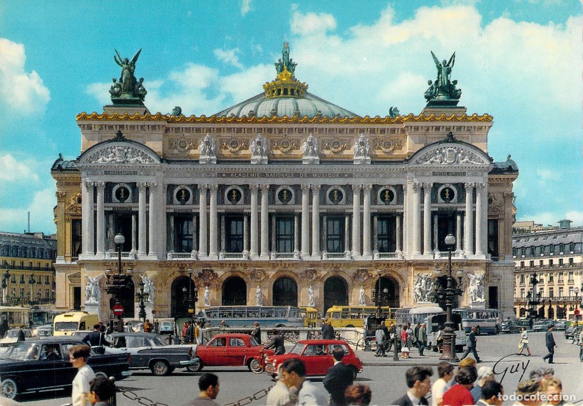 Postales: Postal del Teatro de la &Oacute;pera Garnier en Par&iacute;s Francia