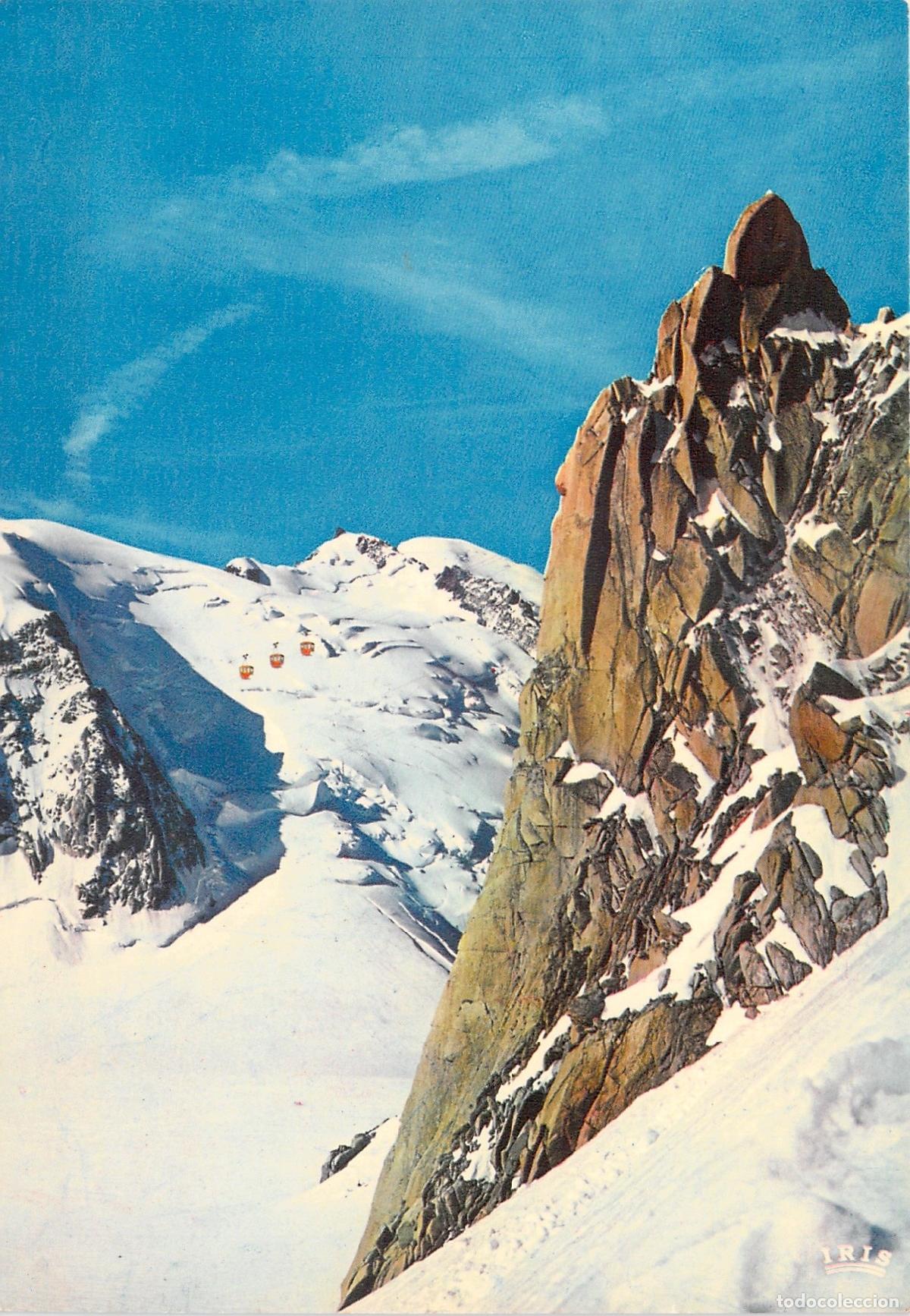 Postales: Postal Telef&eacute;rico de la Aiguille du Midi en Chamonix