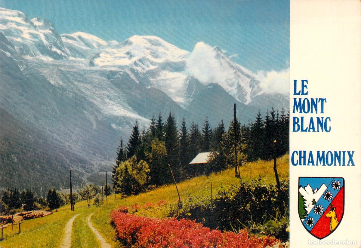 Postales: Postal de Chamonix Le Mont Blanc con Escudo de Armas