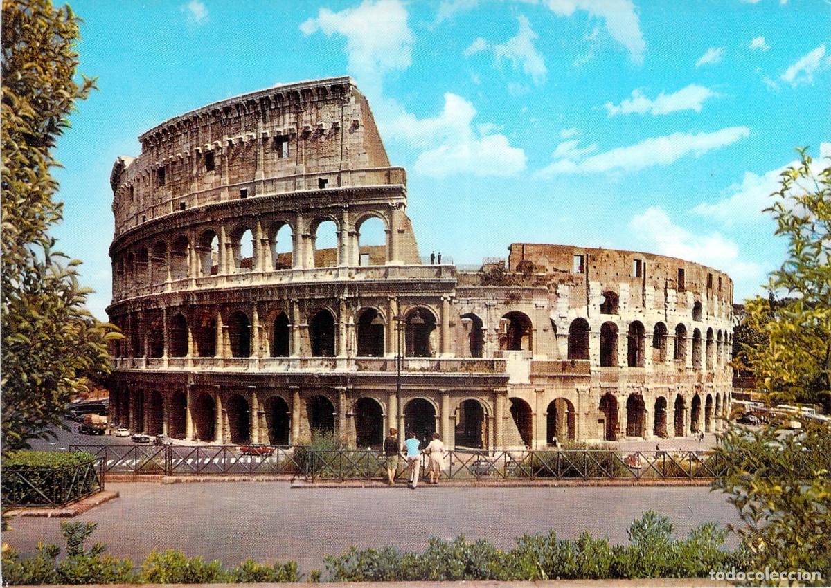Postales: Postal del Coliseo de Roma Italia
