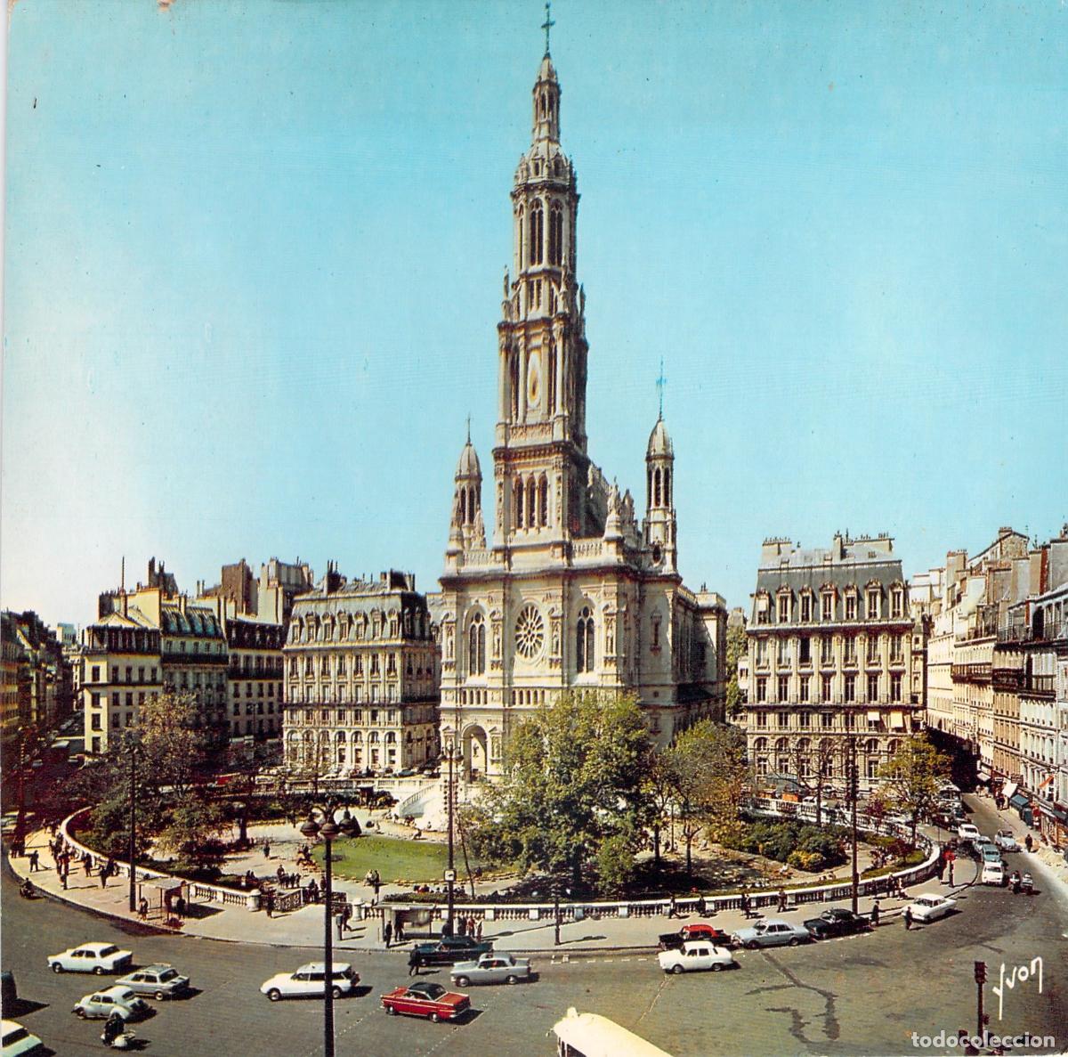 Postales: Postal de Par&iacute;s &Eacute;glise et Place de la Trinit&eacute;