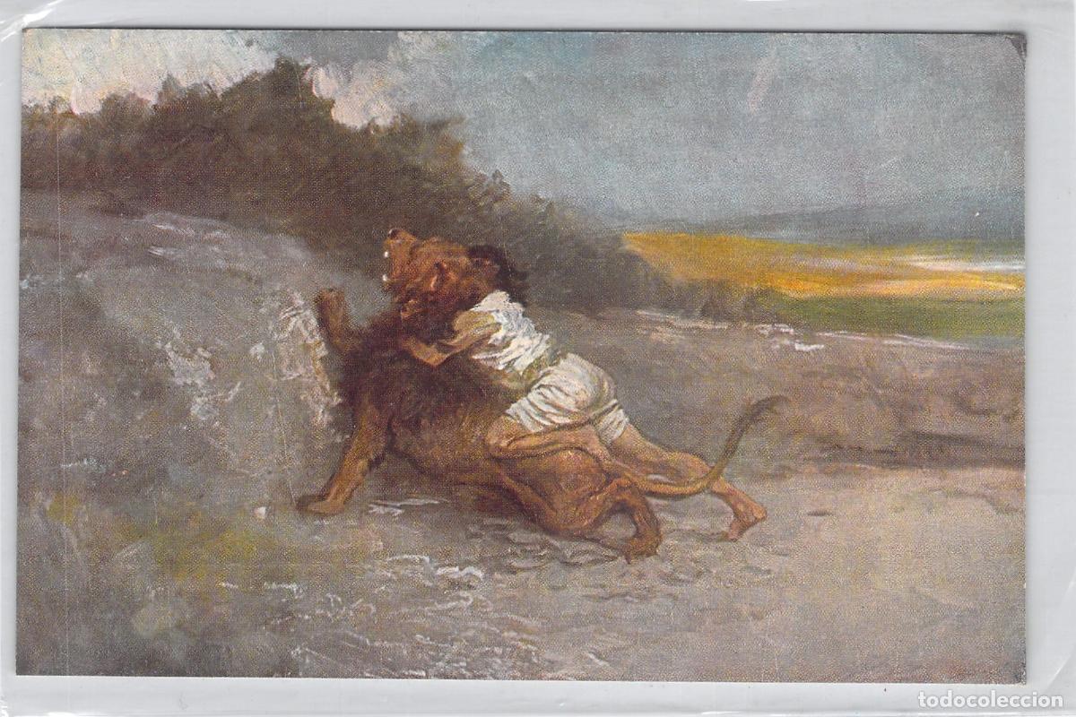 Postcards: Postal de Sans&oacute;n y el Le&oacute;n, Serie La Historia Sagrada