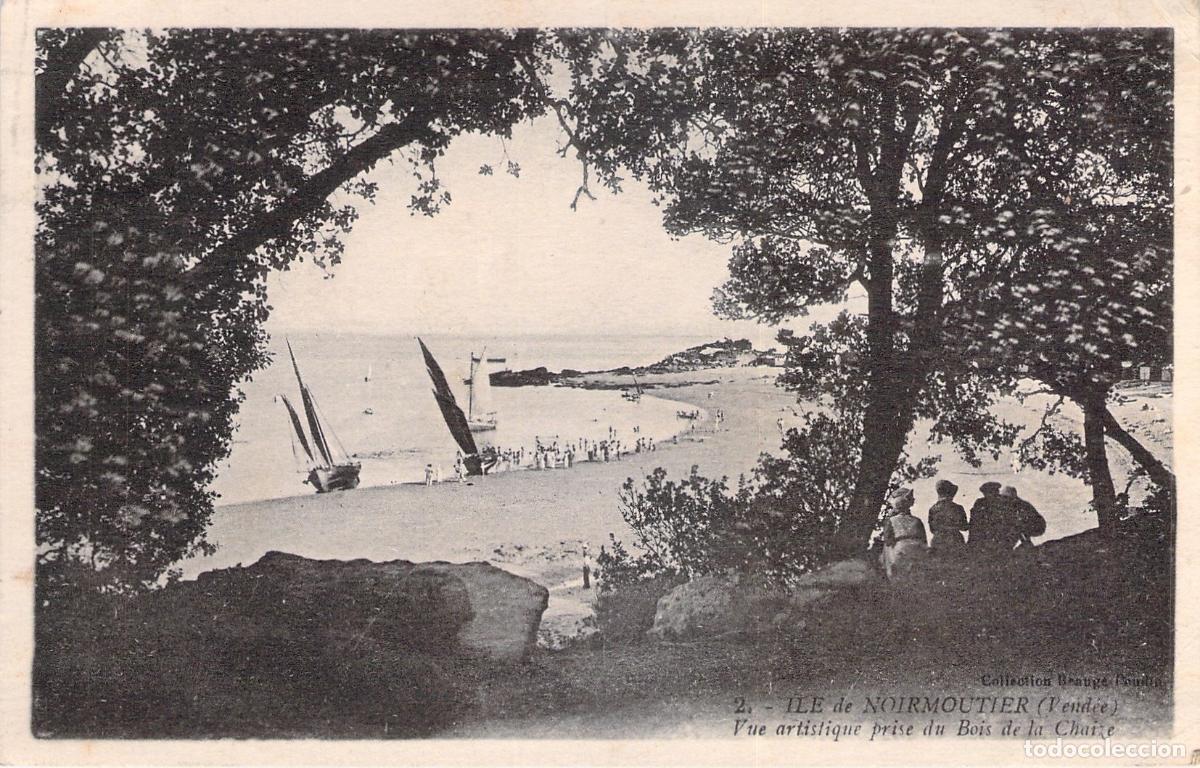 Postales: Postal de la Isla de Noirmoutier, Vista desde el Bois de la Chaise, Francia