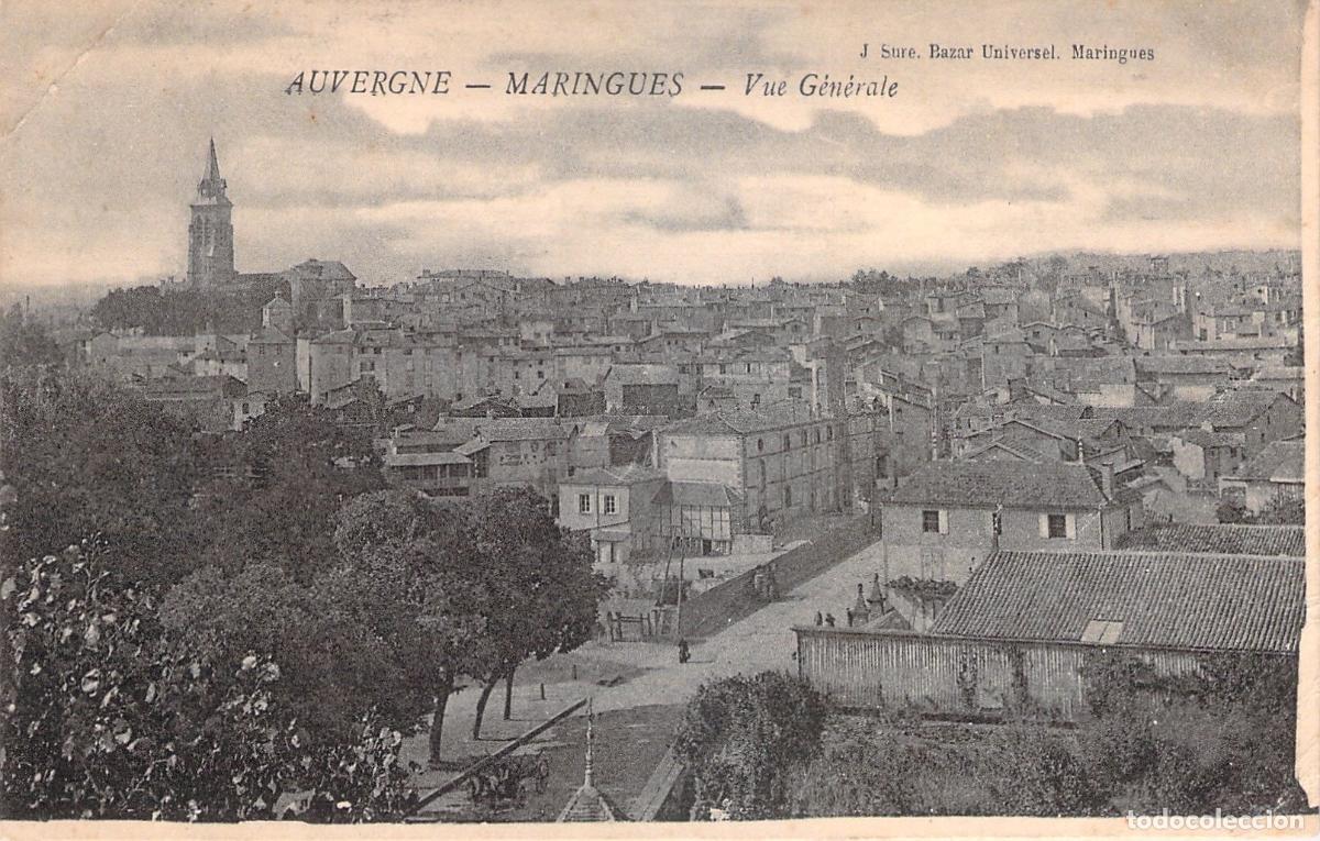 Postales: Postal de Vista General de Maringues, Auvergne, Francia