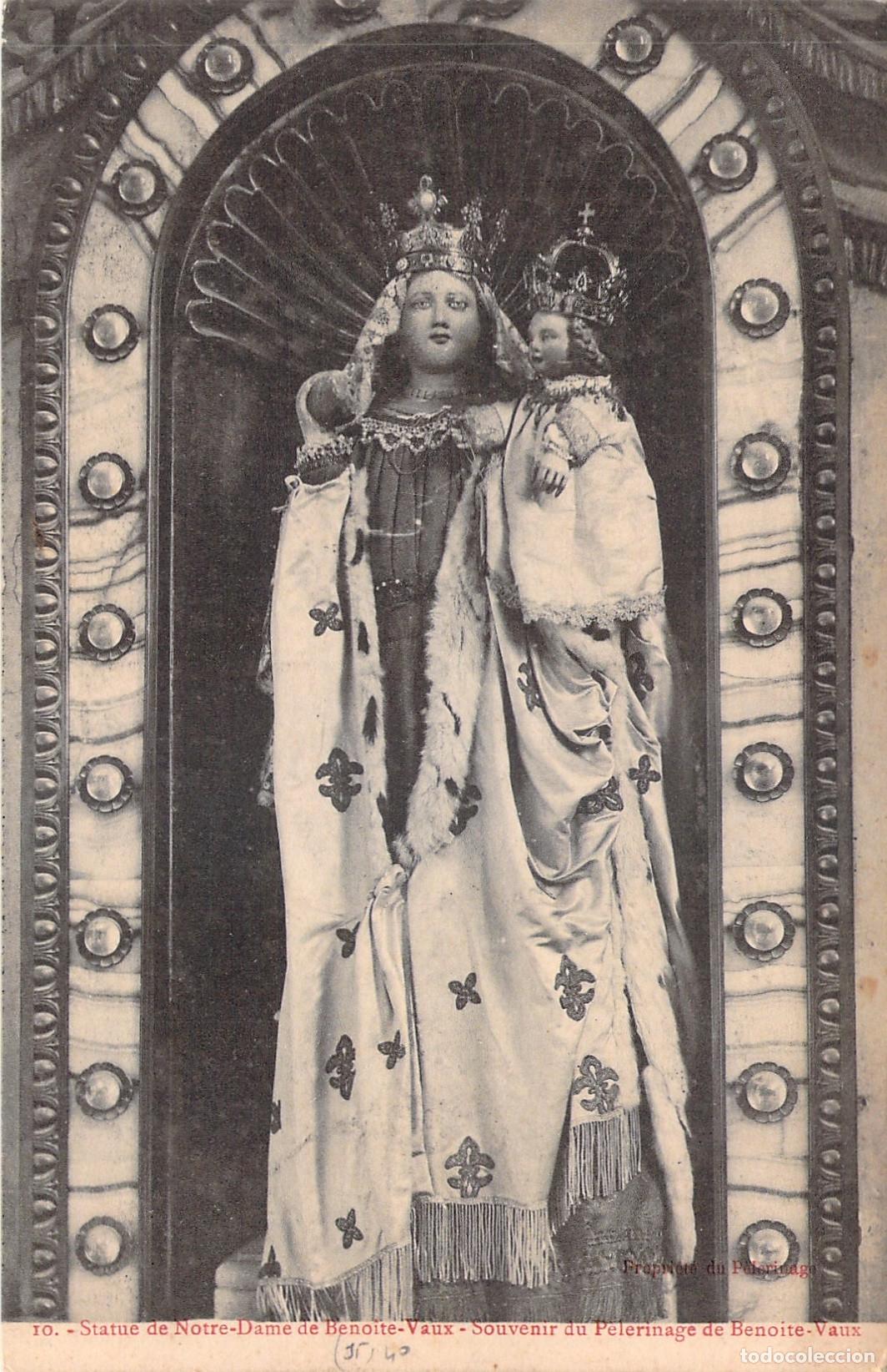 Postcards: Postal Estatua de Notre-Dame de Benoite-Vaux, Francia