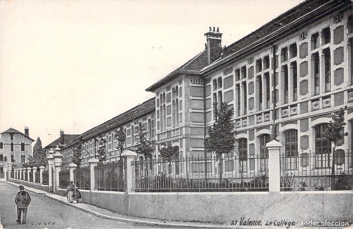 Postales: Postal de la Fachada del Colegio en Valence, Francia