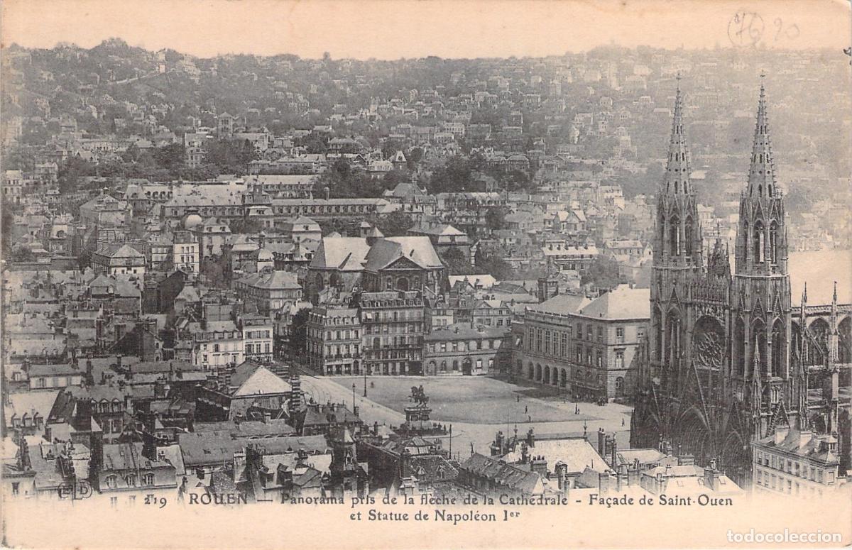 Postales: Postal de Rouen con Vista de la Iglesia de Saint-Ouen