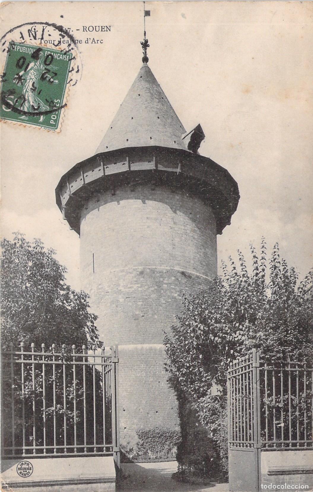 Postales: Postal de la Torre de Juana de Arco en Rouen, Francia