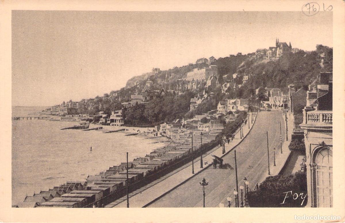 Postales: Postal Antigua de Le Havre, La H&egrave;ve, el Acantilado y la Playa, Francia