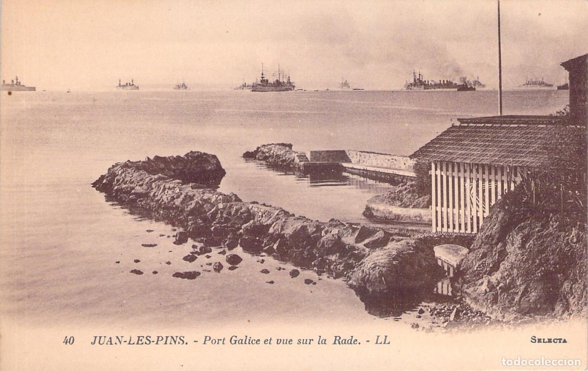 Postales: Tarjeta Postal Juan-les-Pins Port Galice con Barcos de Guerra