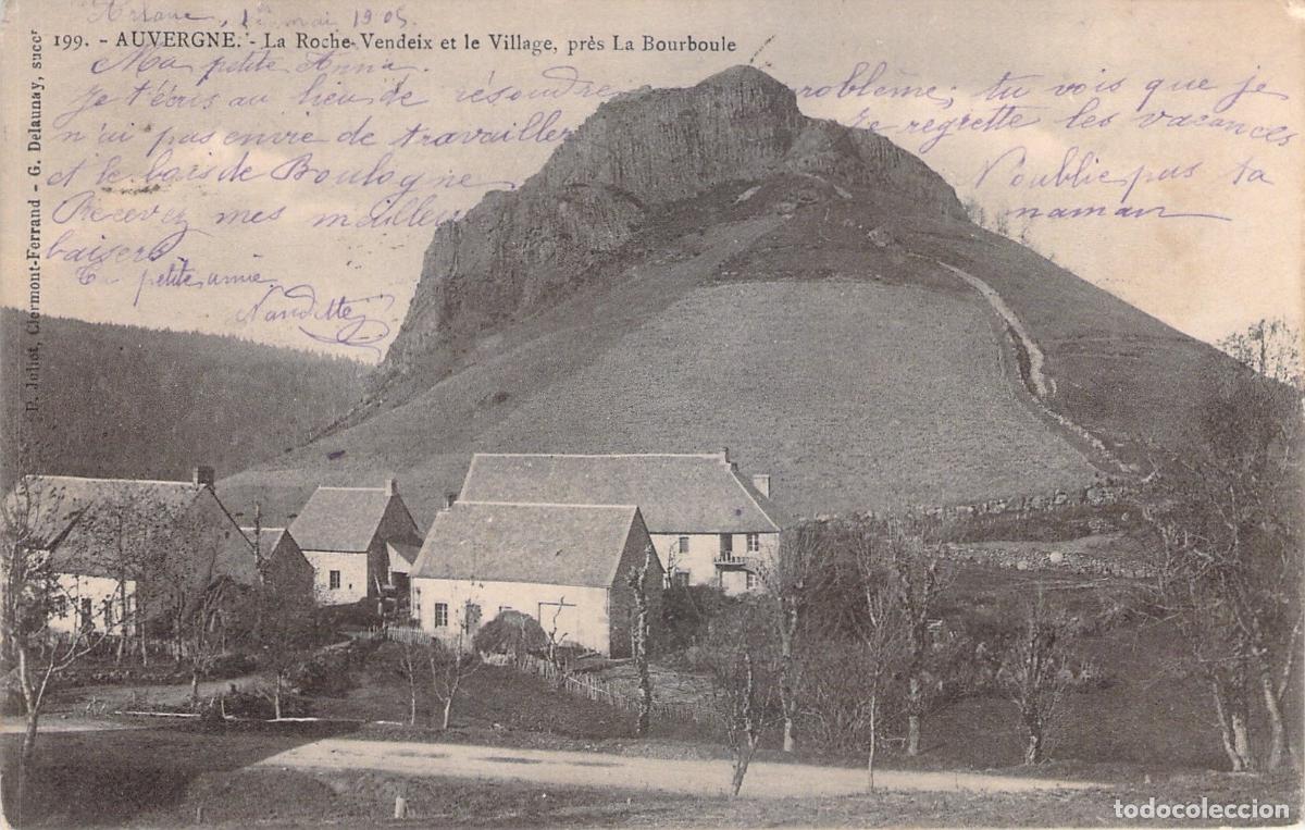 Postales: Postal de La Roche-Vendeix y el Pueblo cerca de La Bourboule