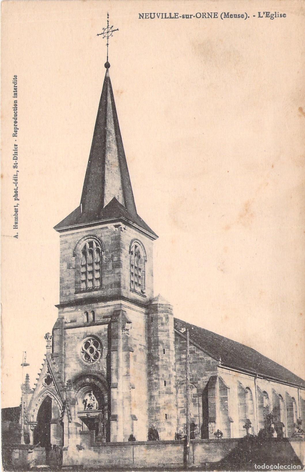 Postales: Postal de la Iglesia de Neuville-sur-Orne, Meuse, Francia