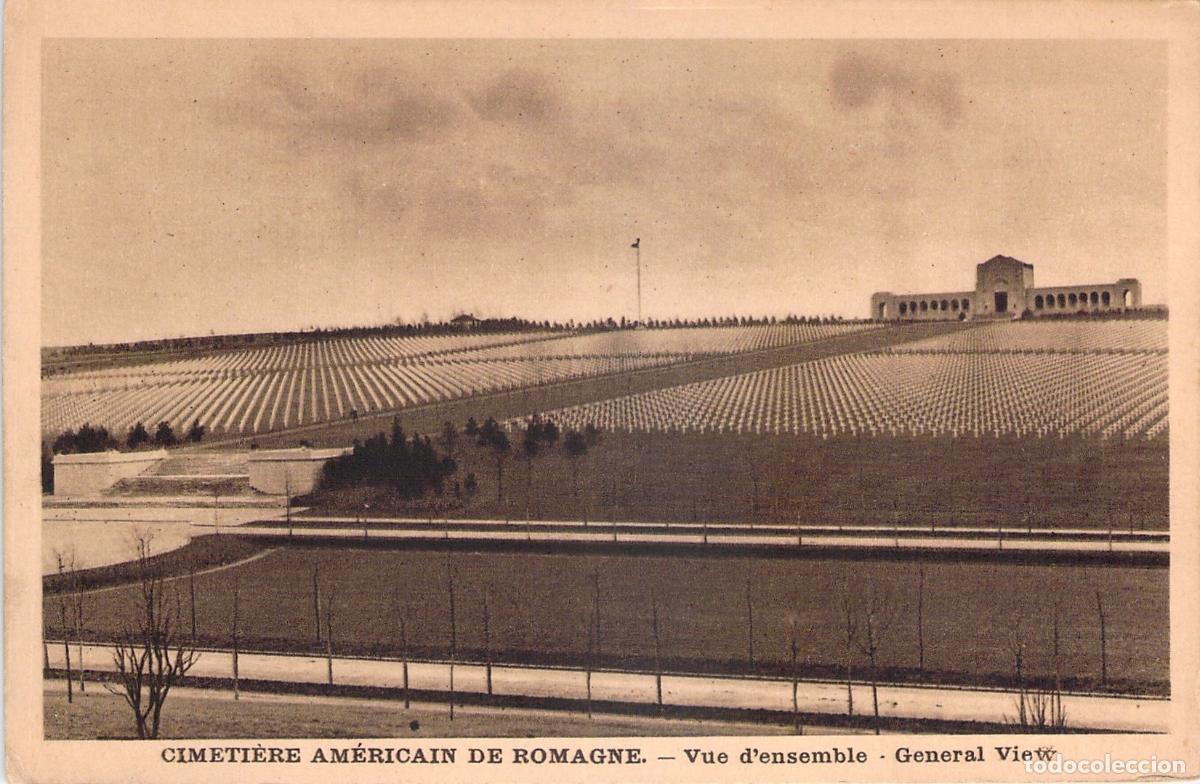 Postales: Postal Cementerio Americano de Romagne Francia Vista General