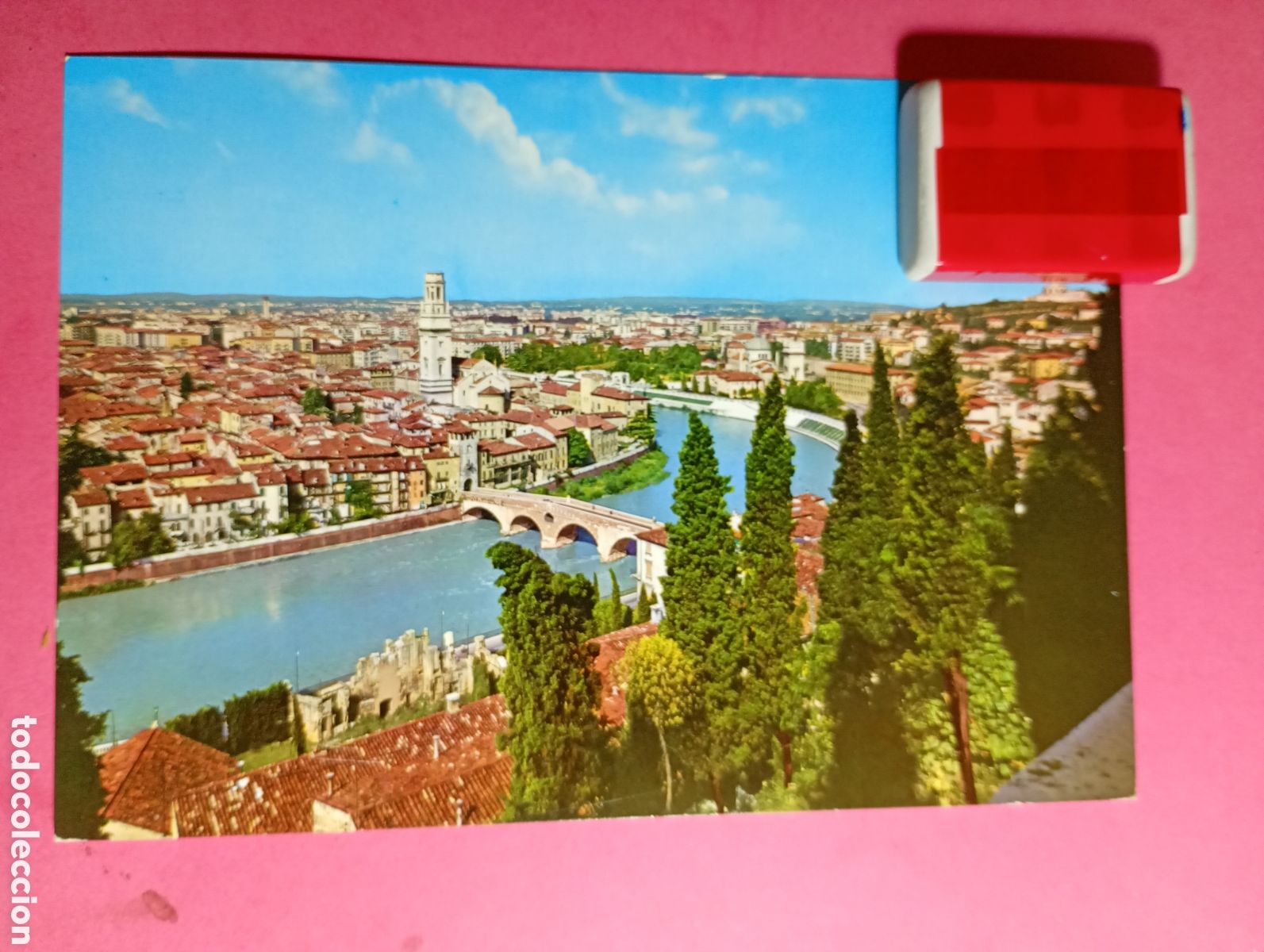 Postales: VERONA PANORAMA Y VISTA PUENTE R&Iacute;O ADIGIO 401/43 COLOR S/C FOTO GHEDINA CORTINA D&acute;AMPEZZO - R1634